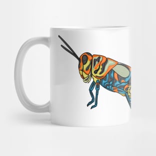 Barber pole grasshopper cartoon illustration Mug